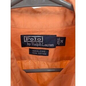 Polo Ralph Lauren Long Sleeve Button Down Orange Shirt Size M